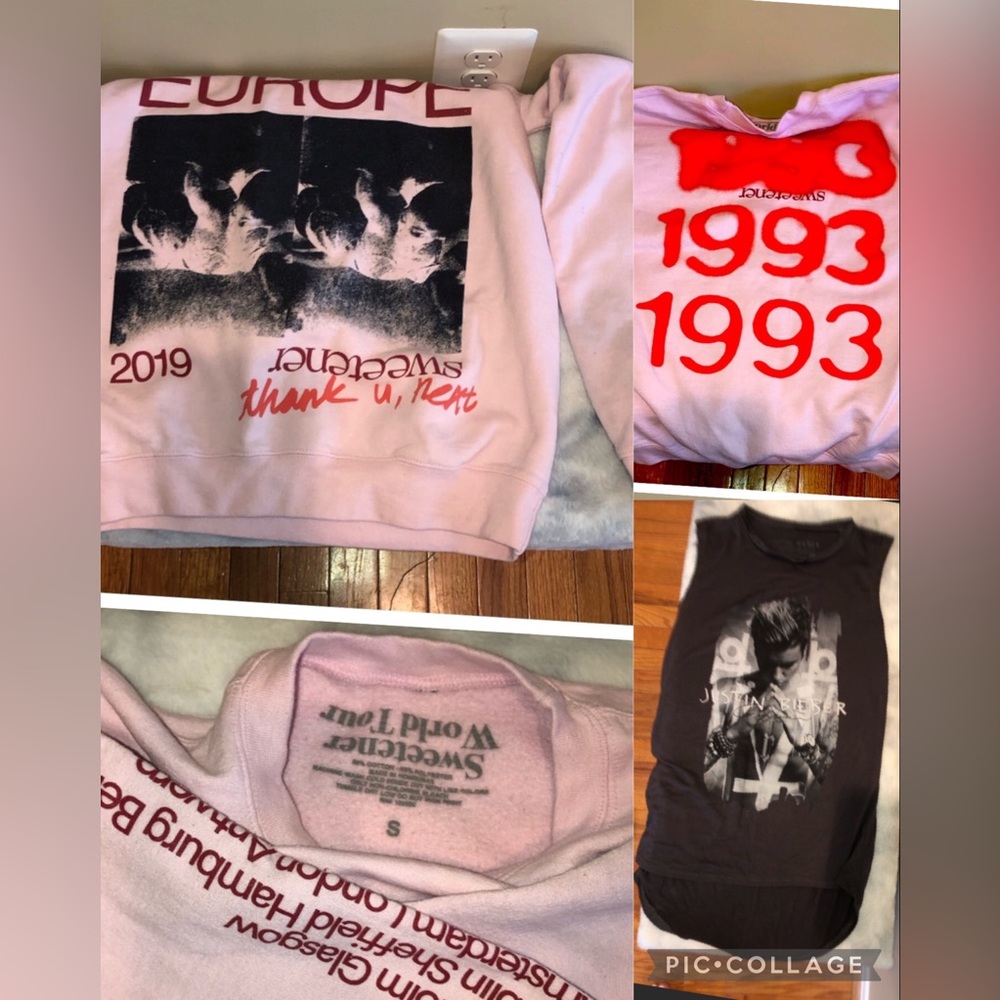 Ariana Grande S Crewneck Sweetener World Tour Graffiti Airbrush Art 1993 Cites